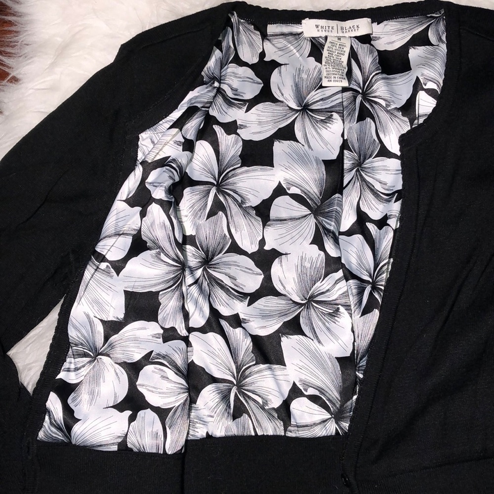 White House Black Market Women’s Silk Cardigan M - Picture 4 of 9